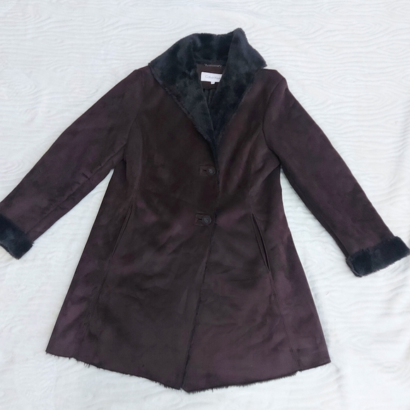 Calvin Klein Brown Faux Fur Lined Winter Jacket - Picture 5 of 8